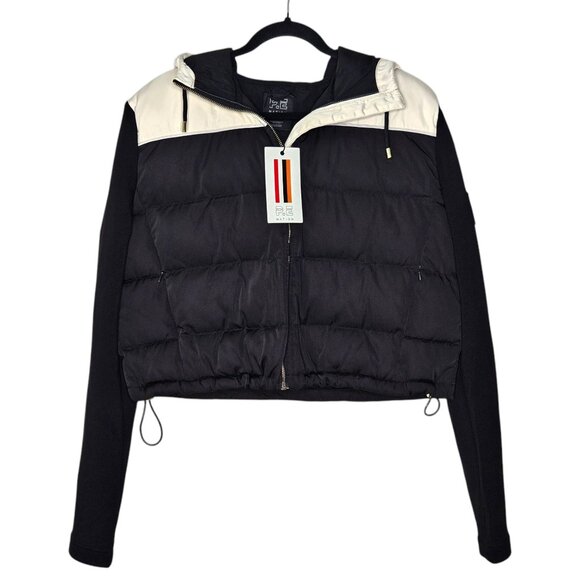 P.E Nation Parallel Cream Black‎ Quilted Hooded Puffer Jacket Size XL - Picture 4 of 15